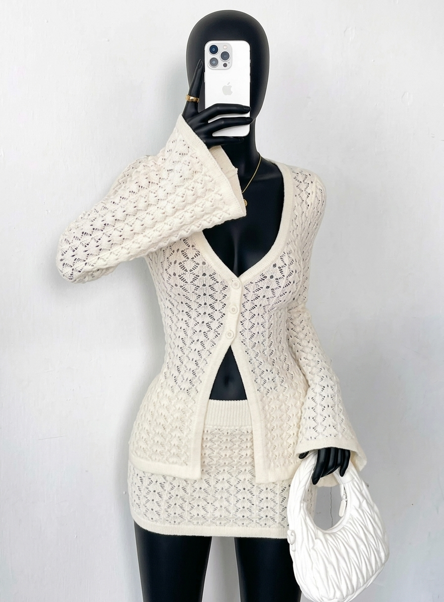 Maribelle Crochet Skirt Set