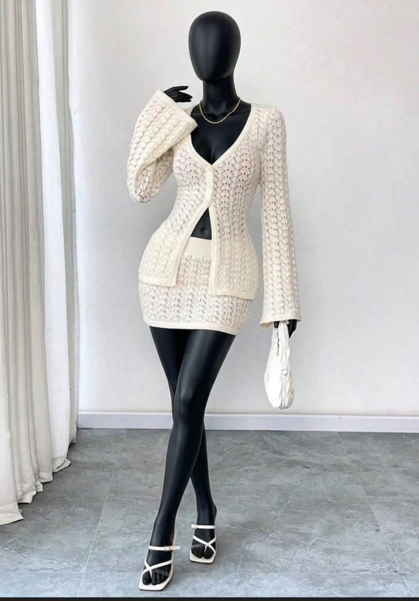 Maribelle Crochet Skirt Set