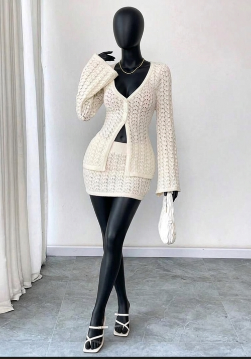 Maribelle Crochet Skirt Set